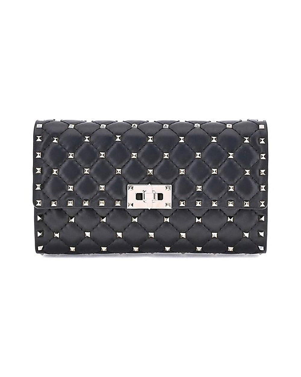 Valentino Garavani Black Calf Leather Bos Taurus Shoulder Bag