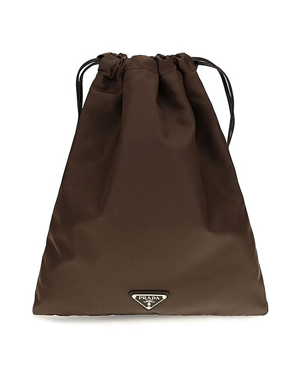 Prada Brown Polyamide Clutch Bag