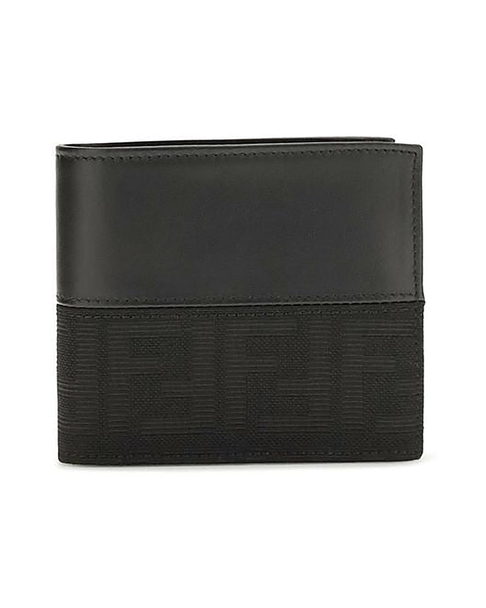 Fendi Black Calf Leather Bos Taurus Wallet