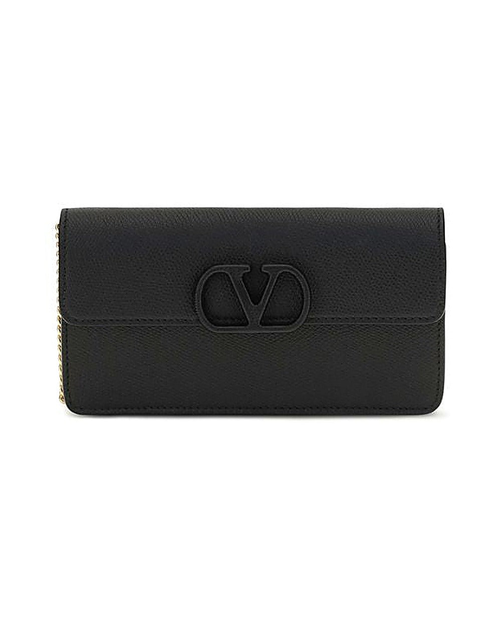Valentino Garavani Black Calf Leather Bos Taurus Wallet