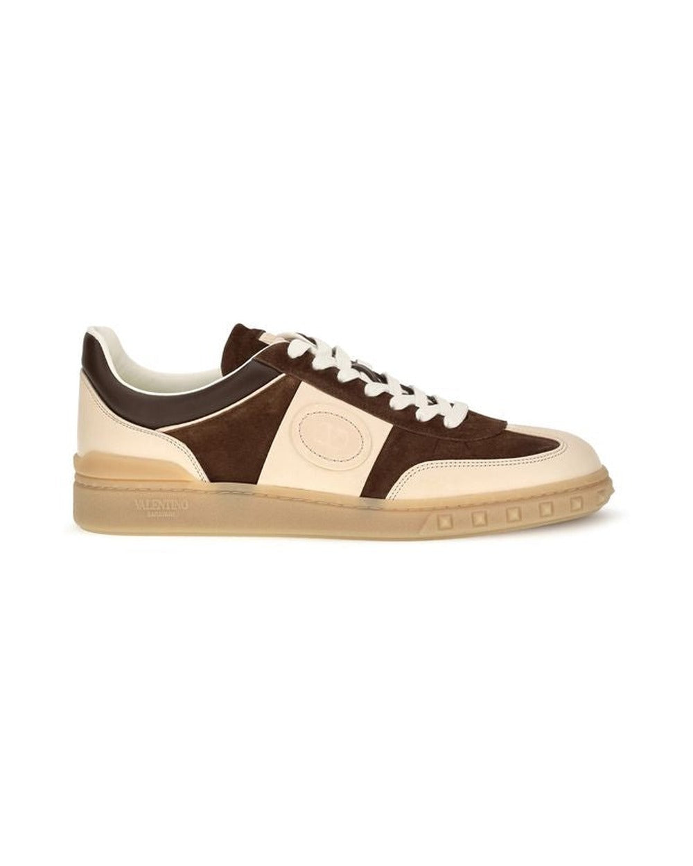 Valentino Garavani Brown Suede Leather Athletic Sneakers