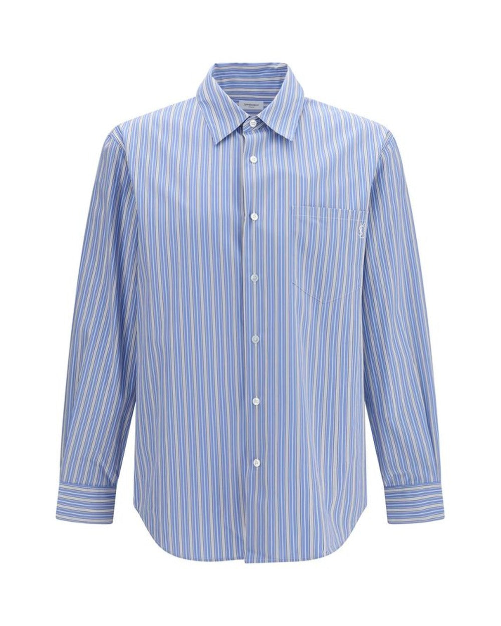 Saint Laurent Blue Cotton Pattern Shirt