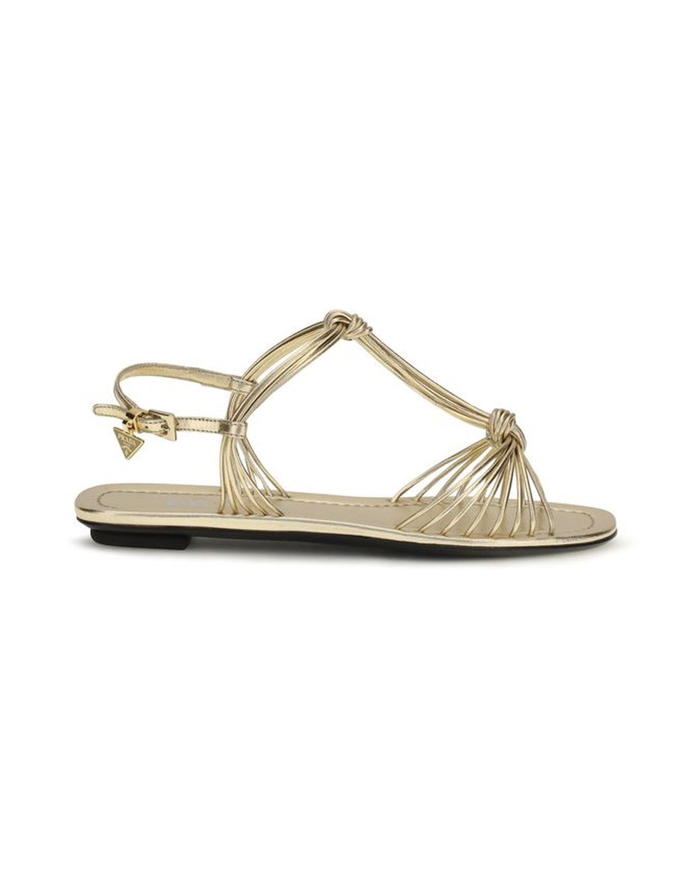 Prada Gold Calf Leather Bos Taurus Flat Sandals