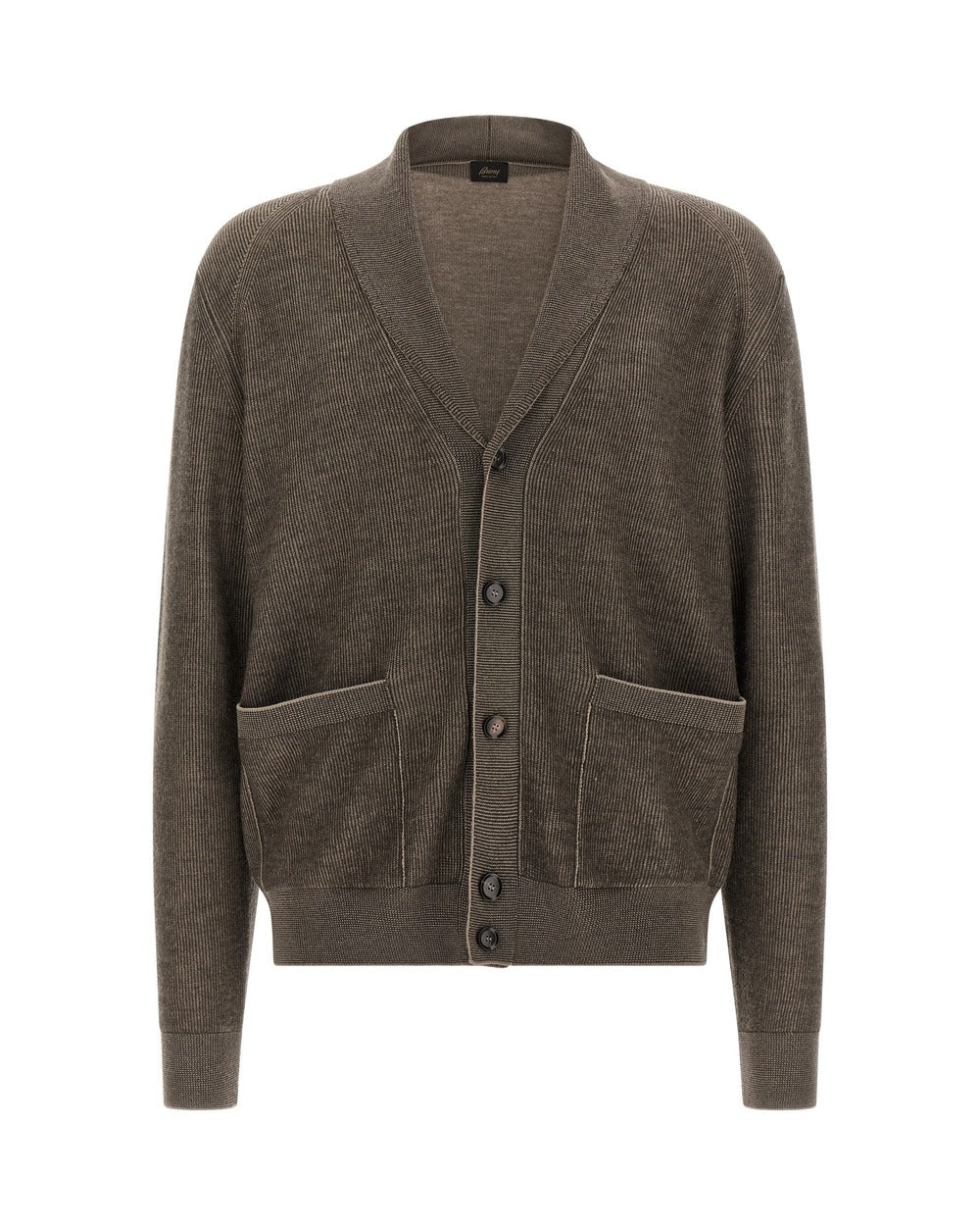 Brioni Brown Cashmere Cardigan
