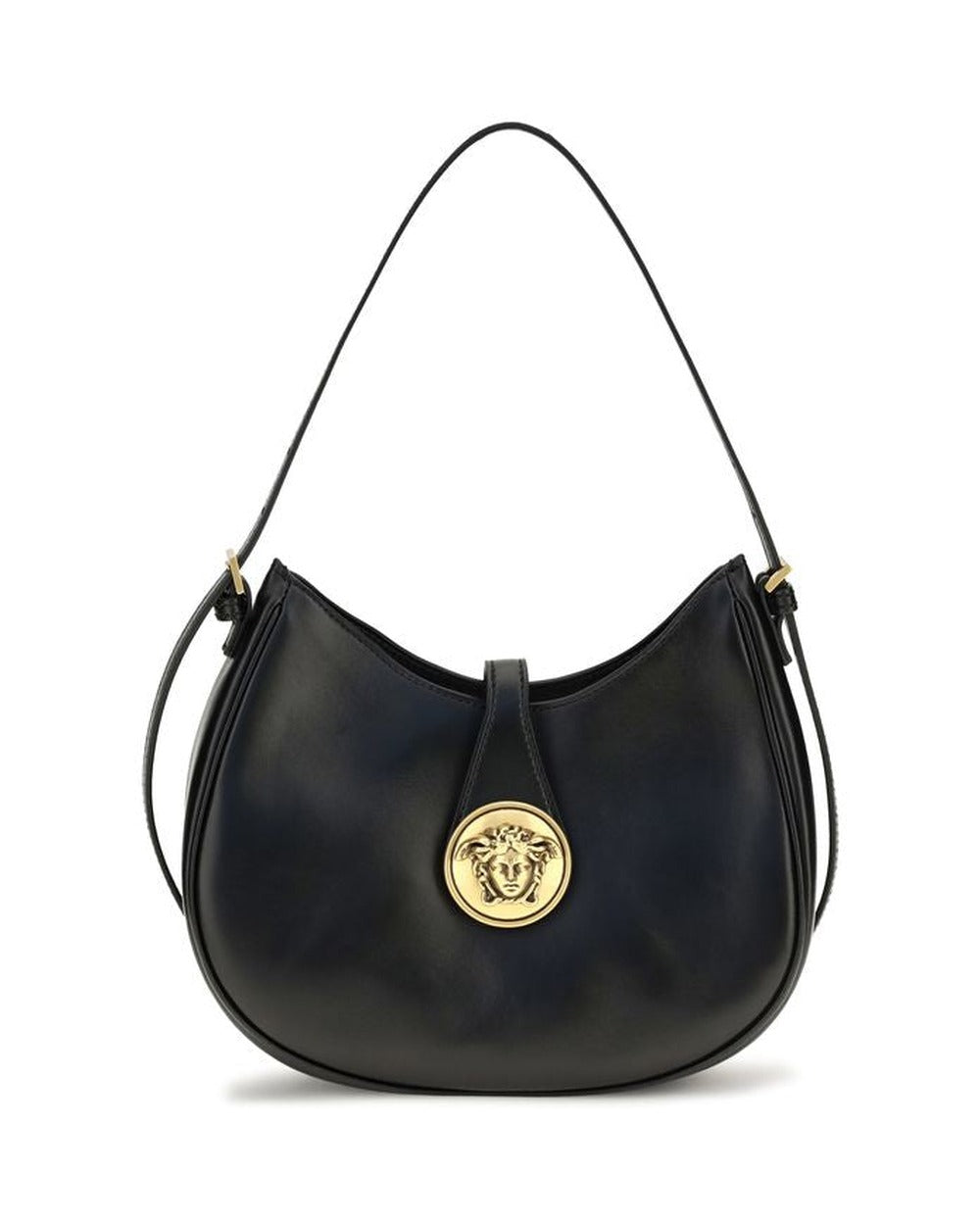 Versace Black Calf Leather Bos Taurus Shoulder Bag