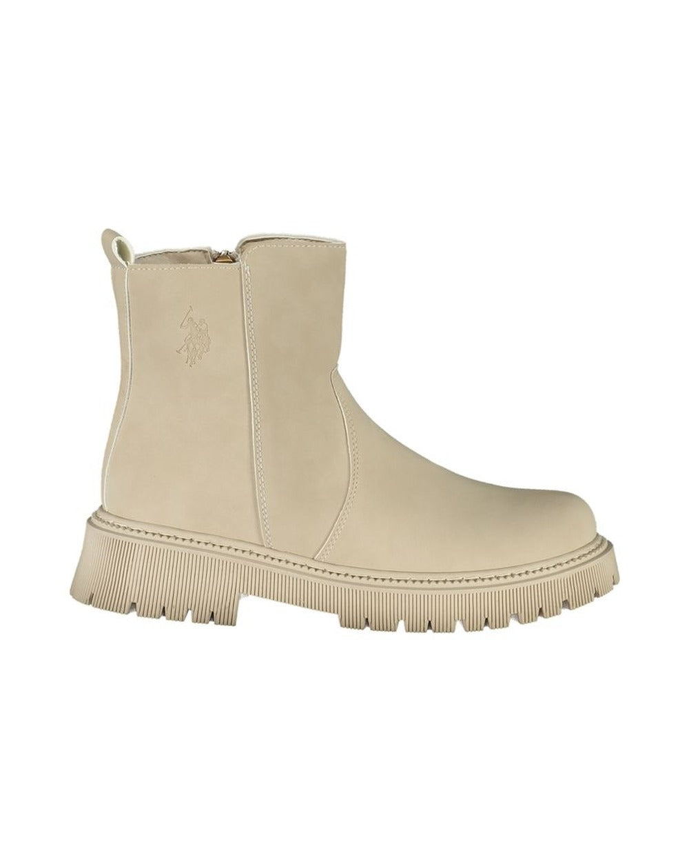 U.S. POLO ASSN. Beige Polyurethane Women Bootie