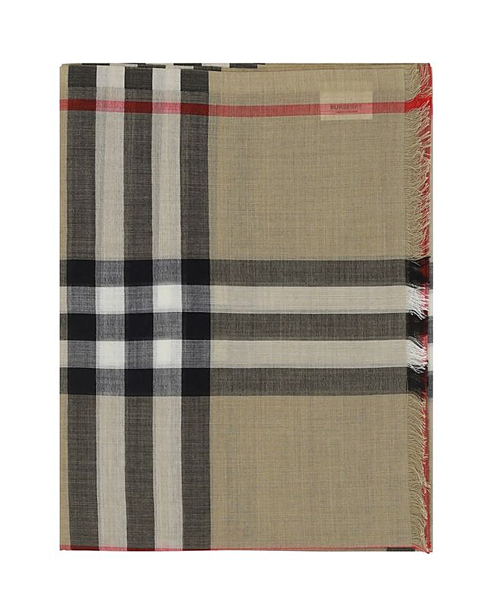 Burberry Beige Wool Oves Aries Scarf