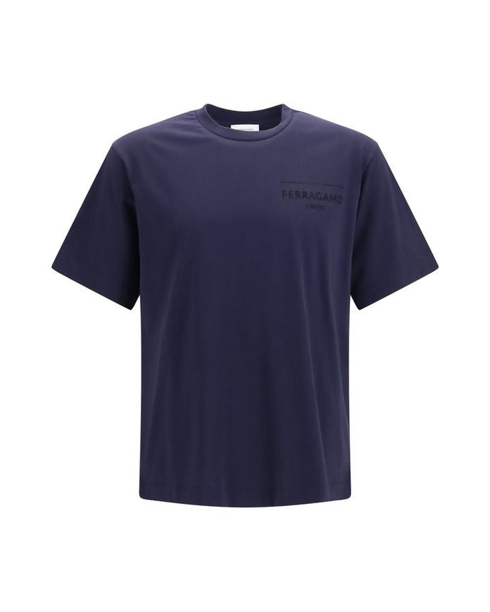 Ferragamo Blue Cotton T-Shirt