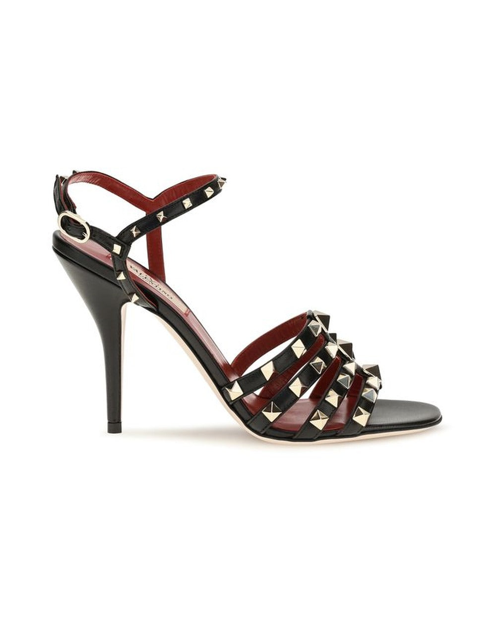 Valentino Garavani Black Goatskin Stiletto Heel Sandals
