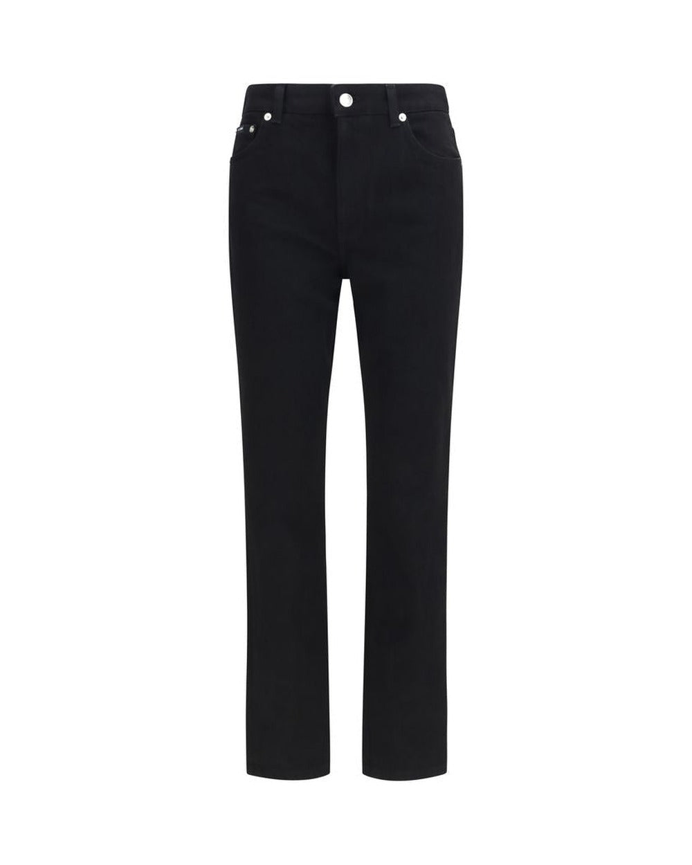Dolce & Gabbana Black Cotton Straight-Leg Jeans