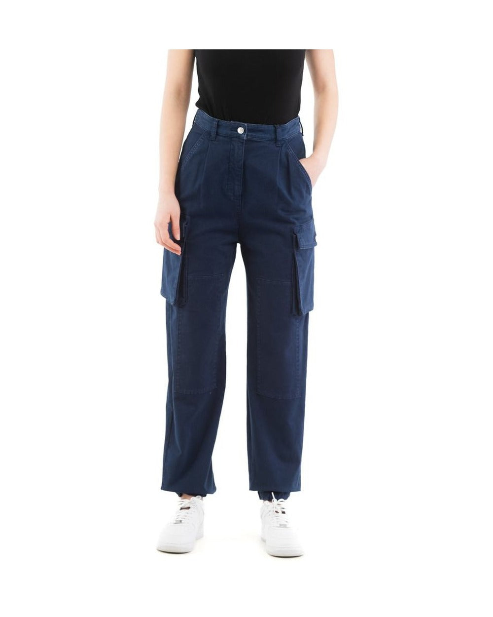 Moschino Blue Cotton Cargo Pants