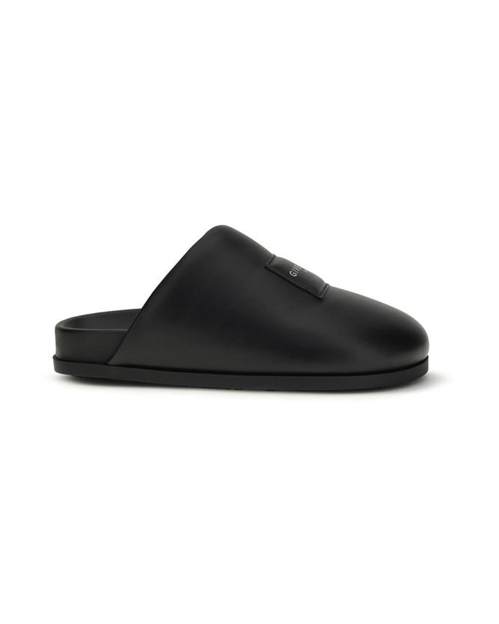 Givenchy Black Calf Leather Bos Taurus Mules