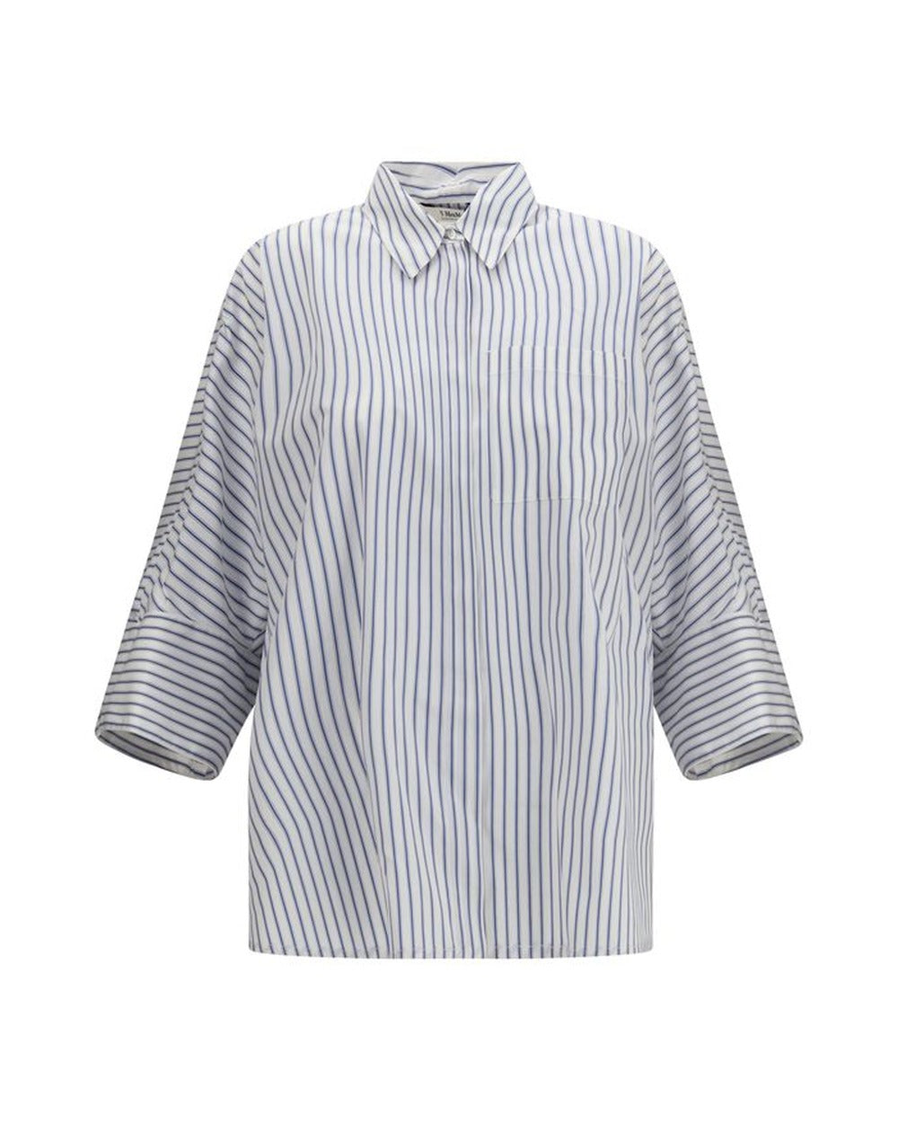 'S Max Mara Blue Cotton Pattern Shirt