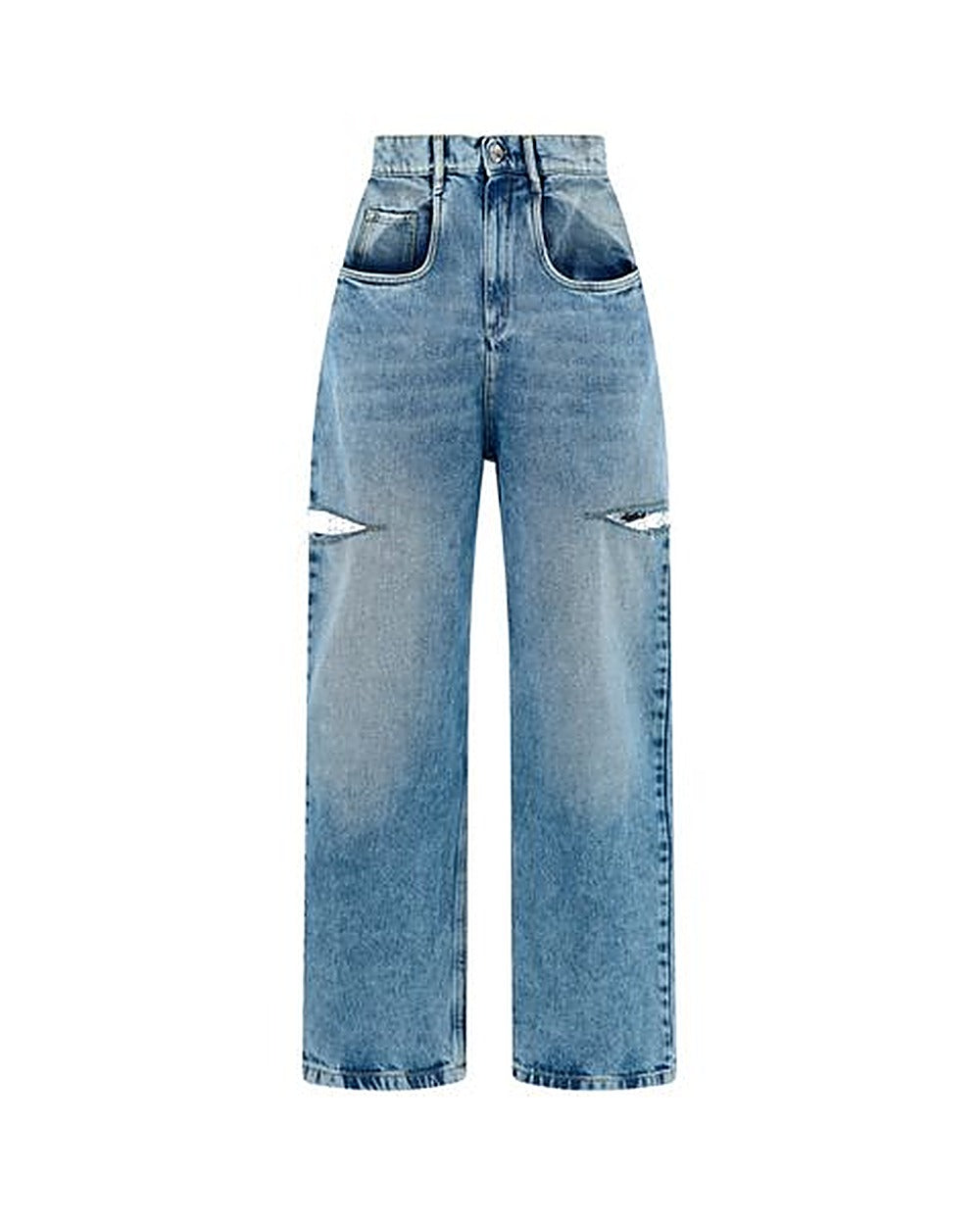 Maison Margiela Blue Cotton Straight-Leg Jeans