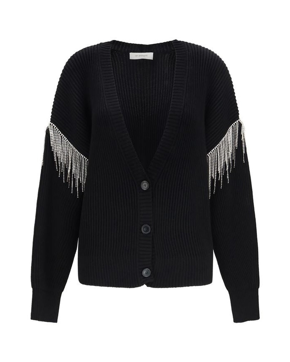 Max Mara Black Wool Oves Aries Cardigan