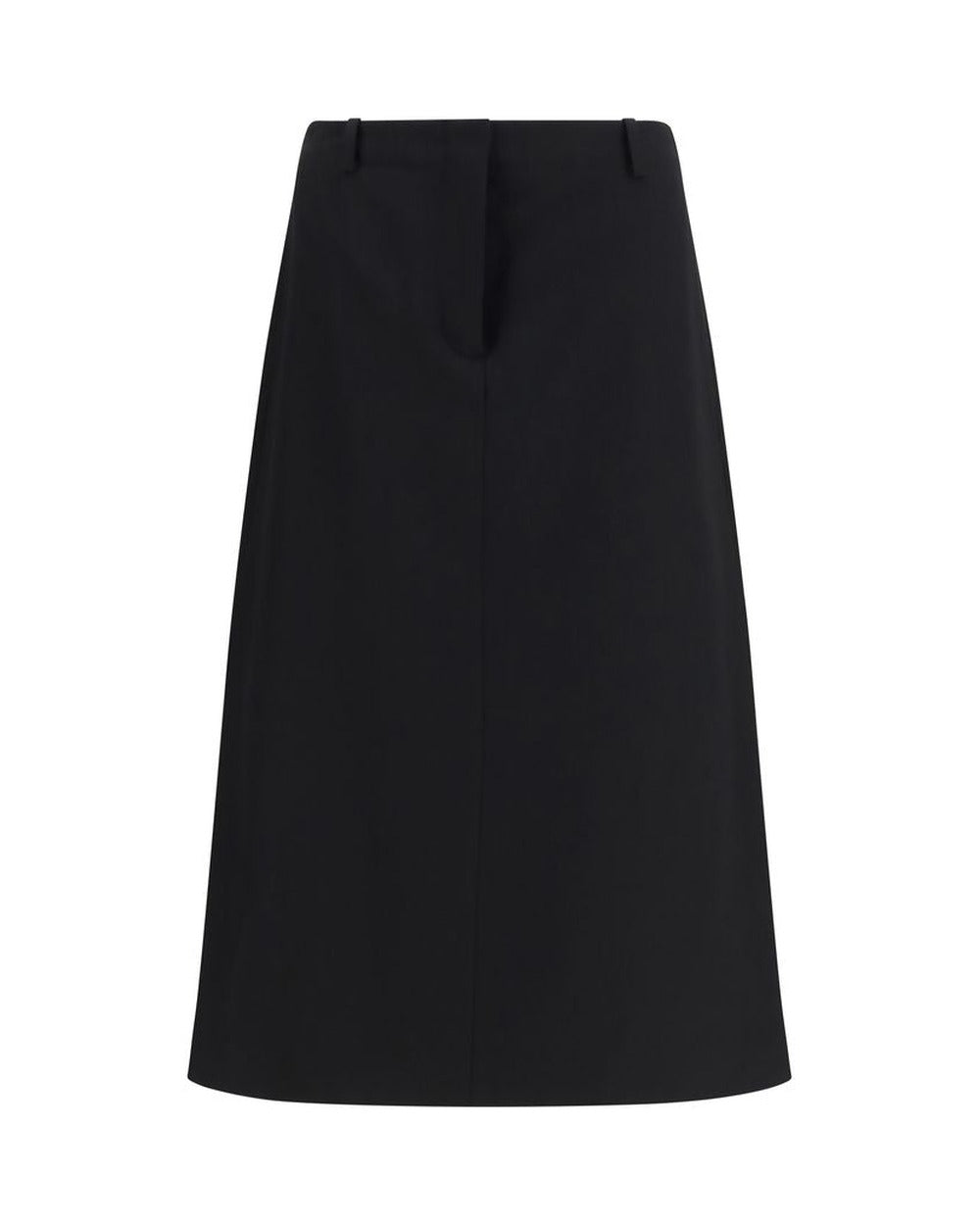 Fendi Black Wool Oves Aries Midi Skirt
