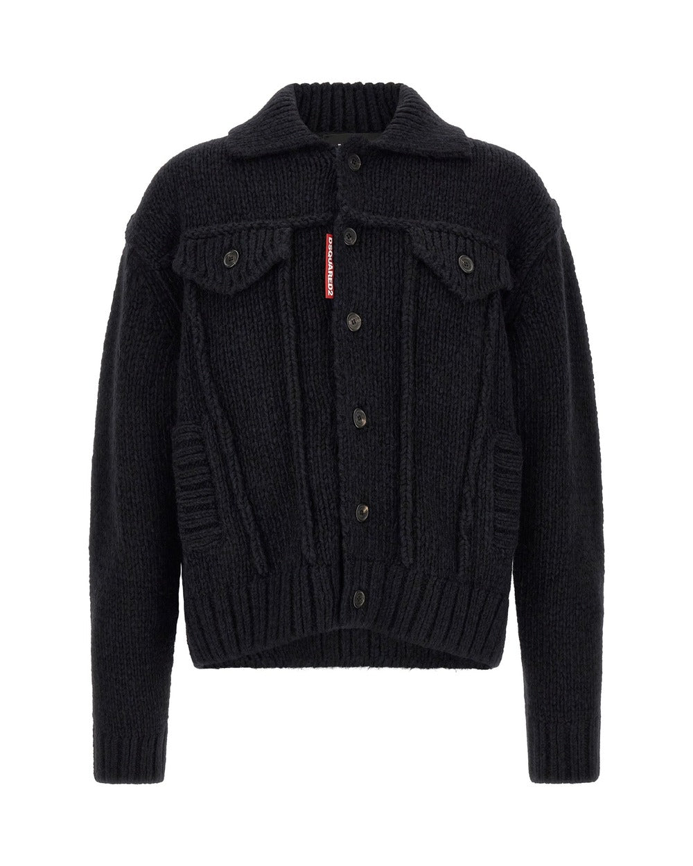 Dsquared² Blue Marabou Cardigan