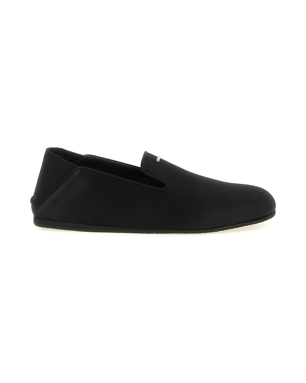 Giuseppe Zanotti Black Viscose Slip-On Loafers