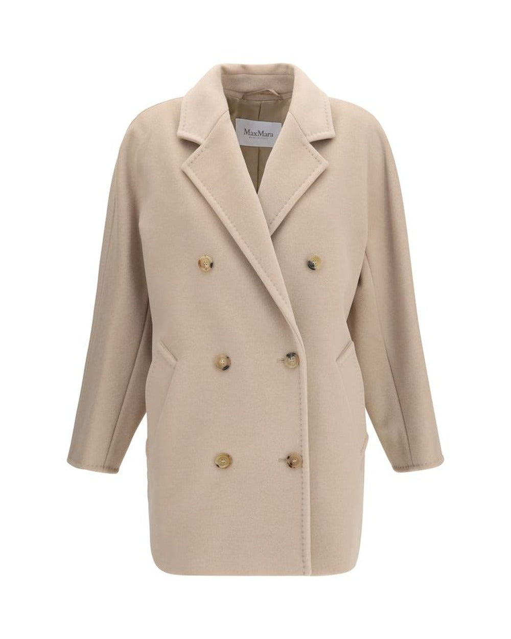 Max Mara Beige Wool Oves Aries Full-Length Jacket
