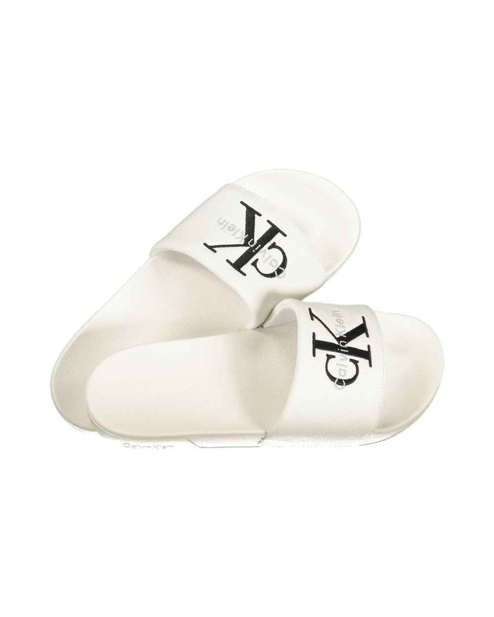 Calvin Klein White Polyurethane Men Slipper