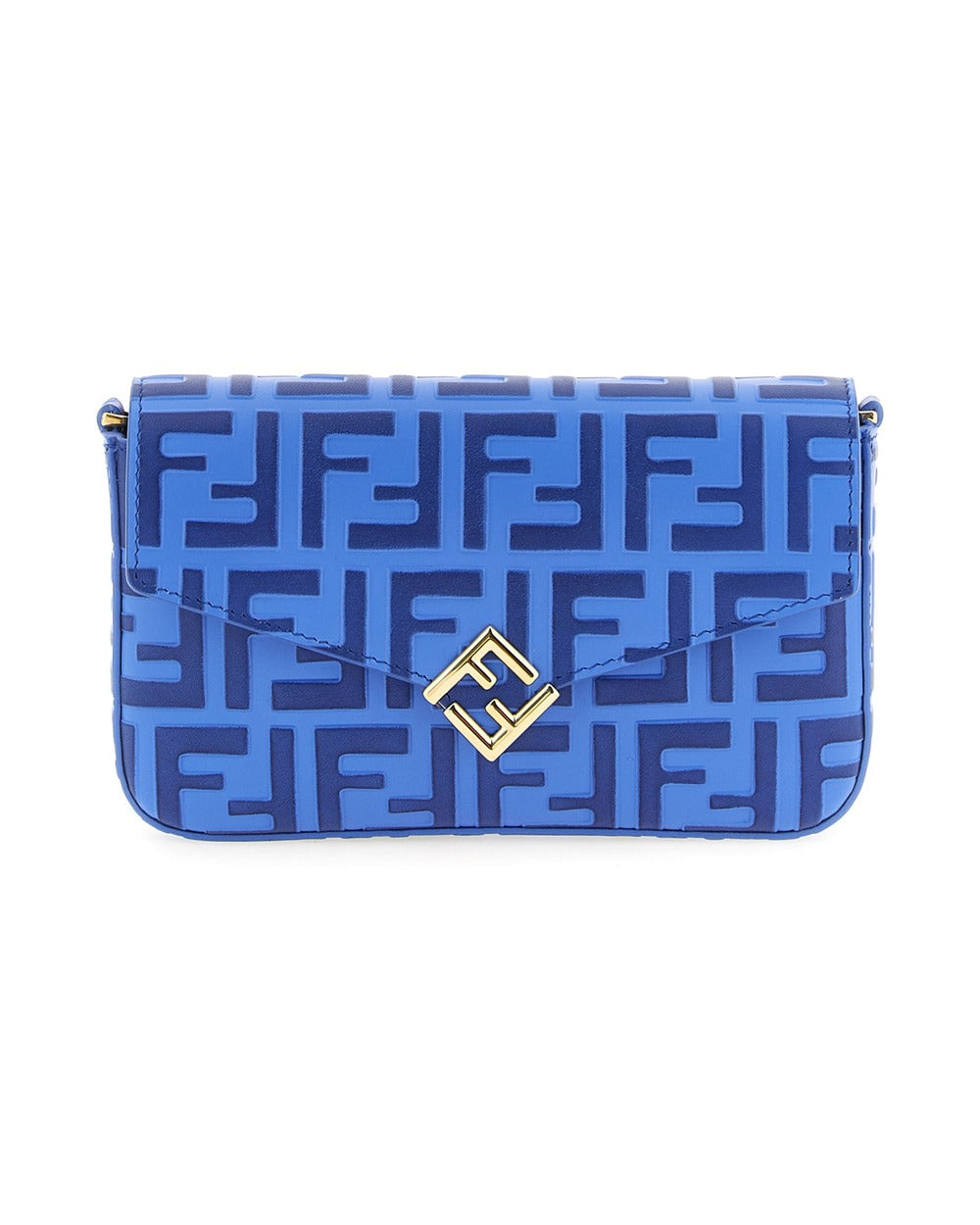 Fendi Blue Calfskin Cardholder