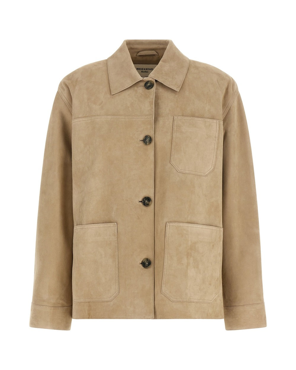 Max Mara Beige Lamb Leather Leather Jacket