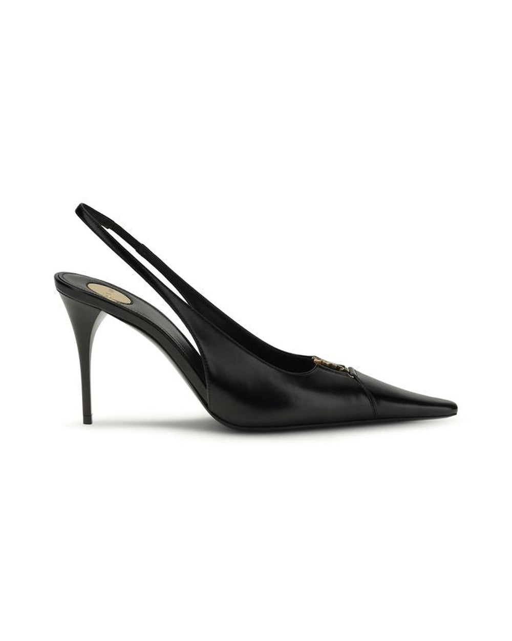 Saint Laurent Black Calf Leather Bos Taurus High Heel Pumps