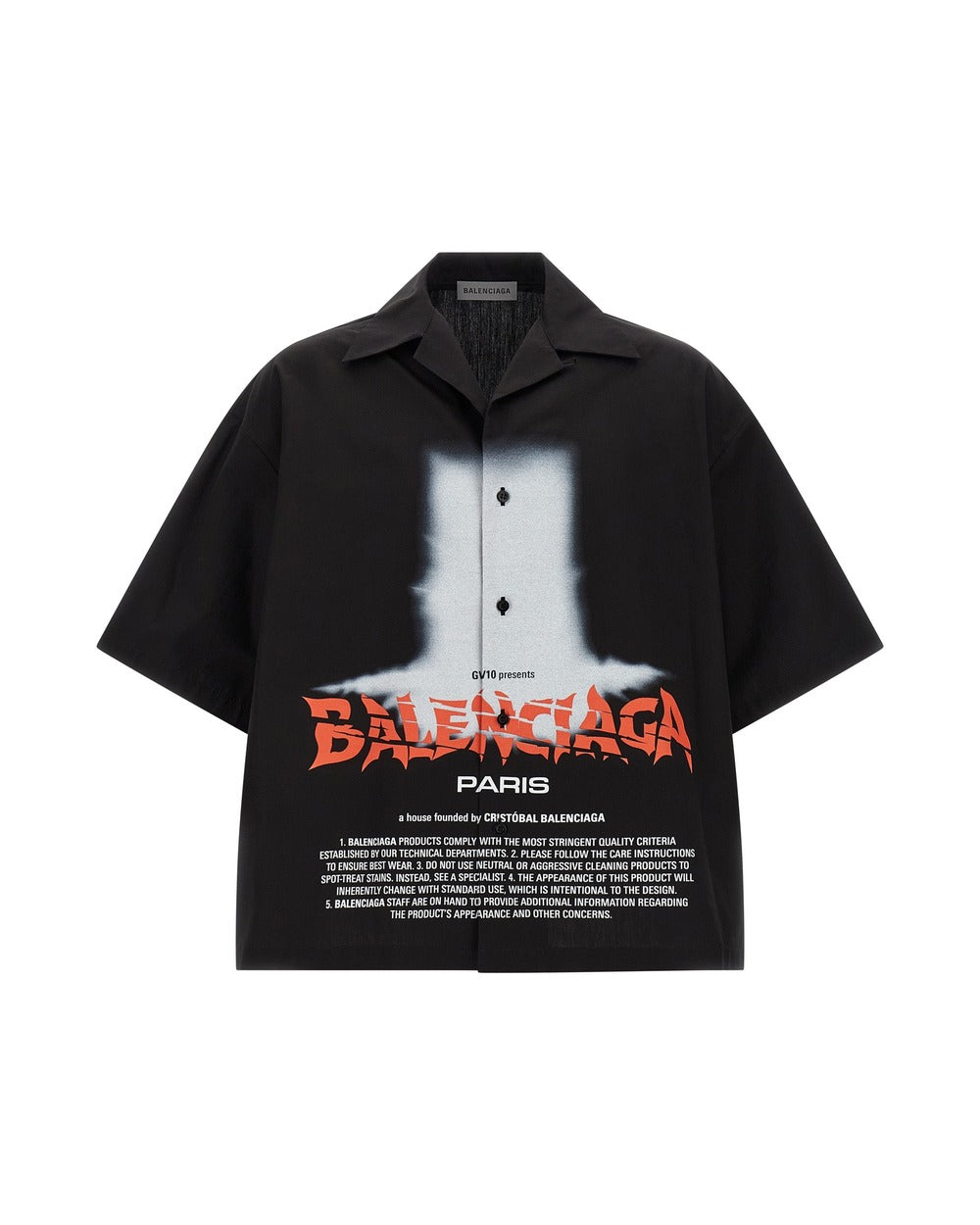 Balenciaga Black Cotton Blouse
