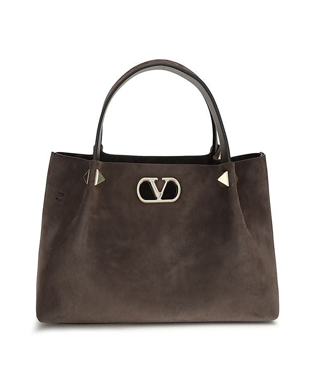 Valentino Garavani Brown Calf Leather Bos Taurus Handbag