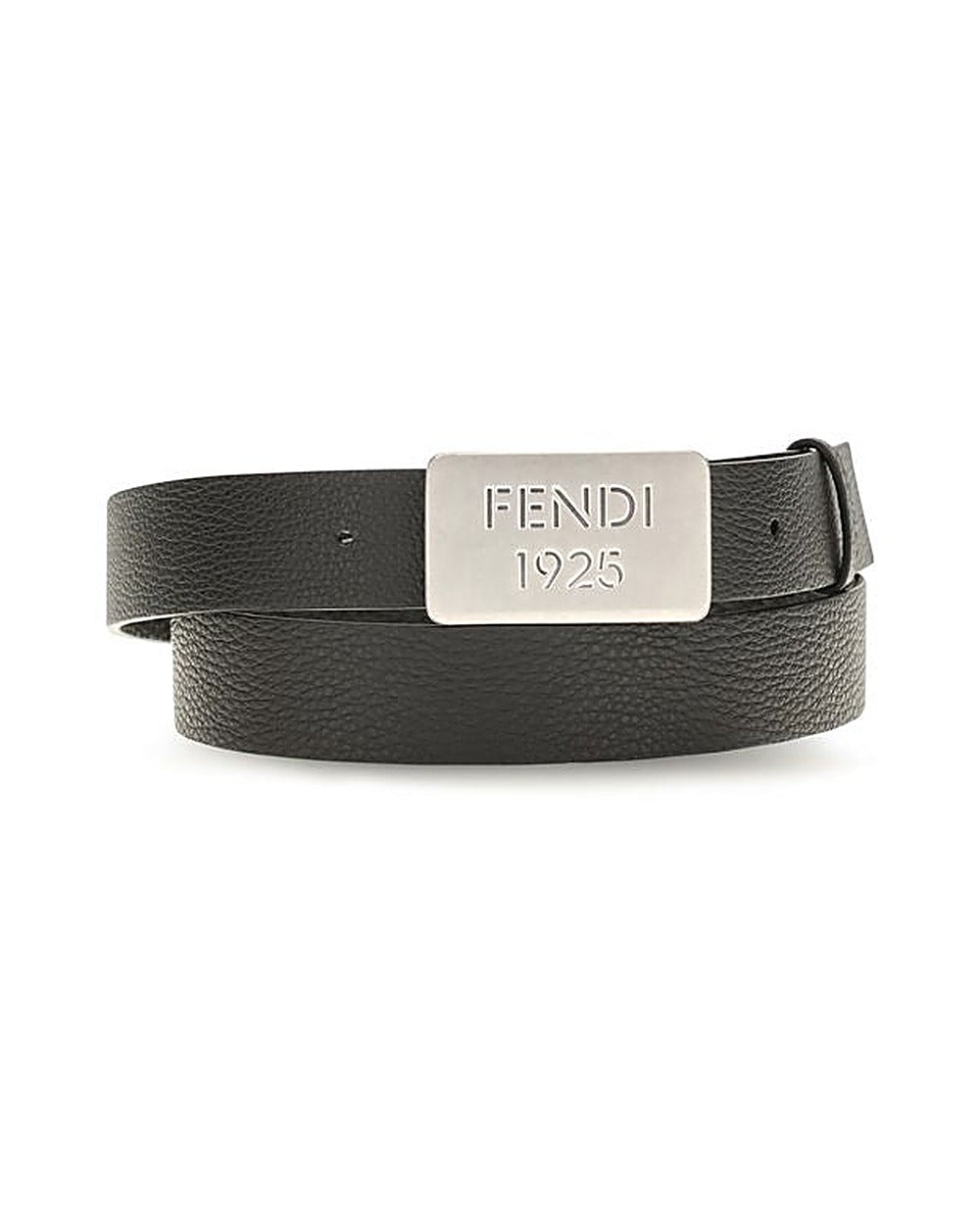 Fendi Black Calf Leather Bos Taurus Regular Belt