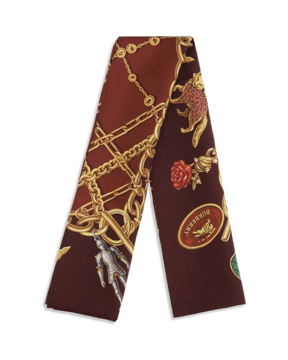 Burberry Bordeaux Silk Scarf