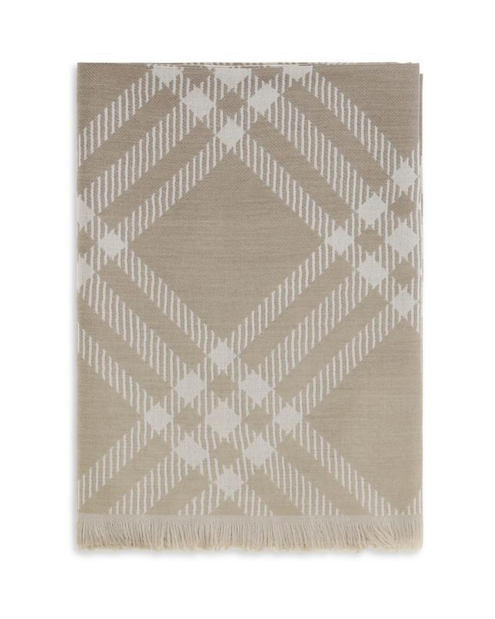 Burberry Beige Wool Oves Aries Scarf