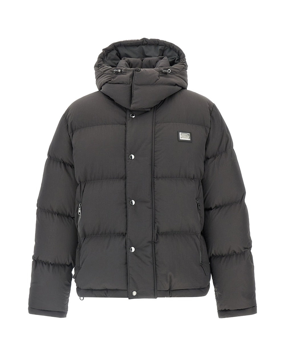 Dolce & Gabbana Gray Polyamide Full-Length Jacket