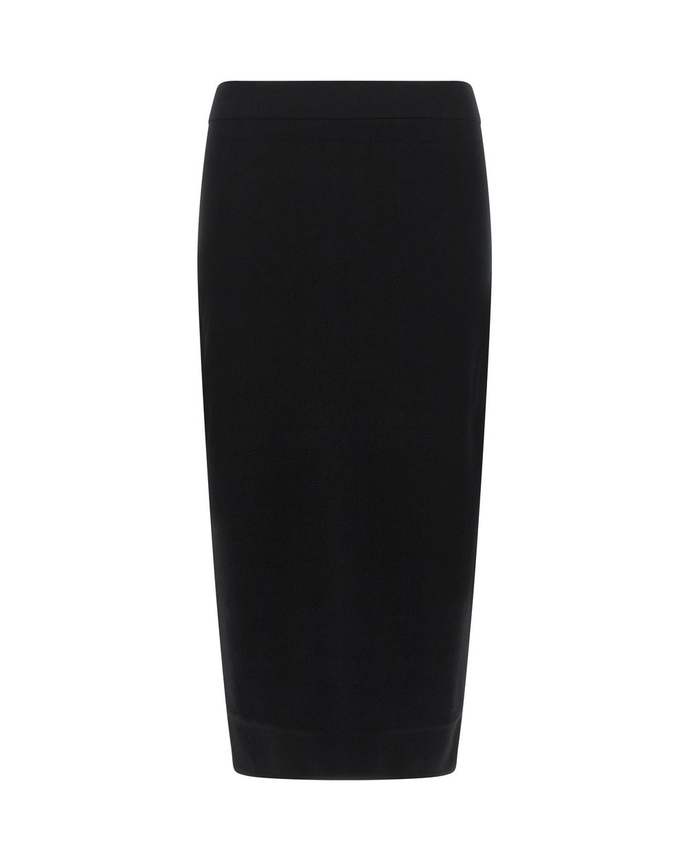 Max Mara Black Viscose Midi Skirt