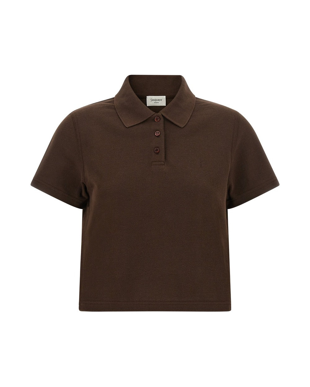 Saint Laurent Brown Cotton Polo Shirt