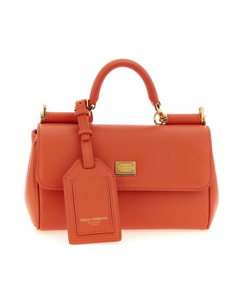 Dolce & Gabbana Orange Calfskin Handbag