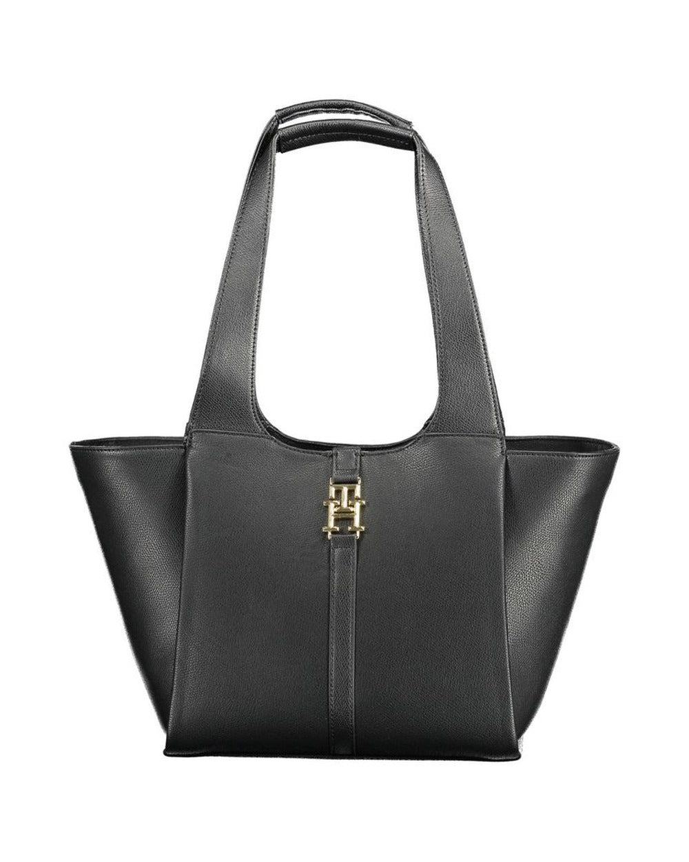 Tommy Hilfiger Black Polyurethane Women Handbag
