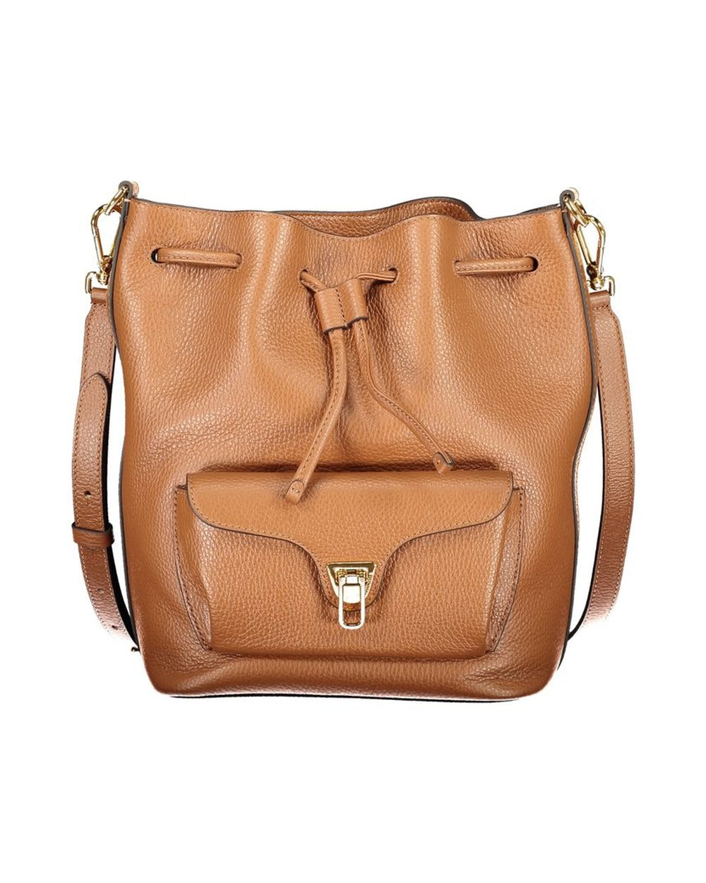 Coccinelle Marrone Leather Women Bucket Bag