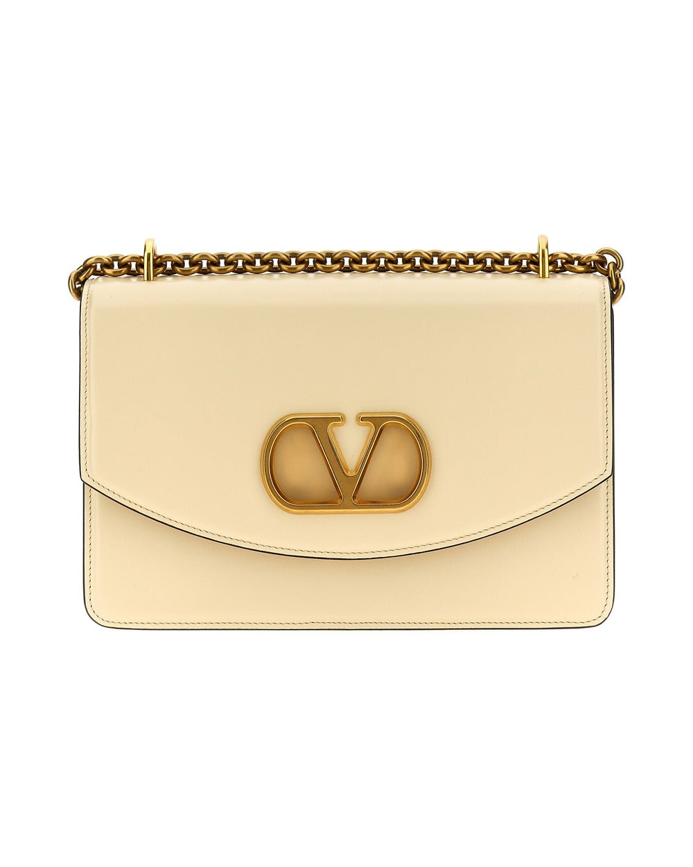 Valentino Garavani White Calfskin Shoulder Bag