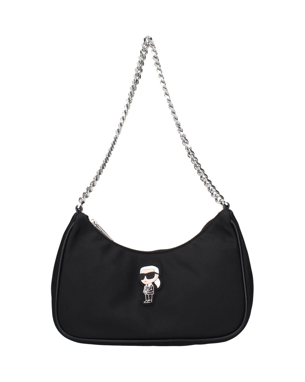Karl Lagerfeld Black Fabric Shoulder Bag