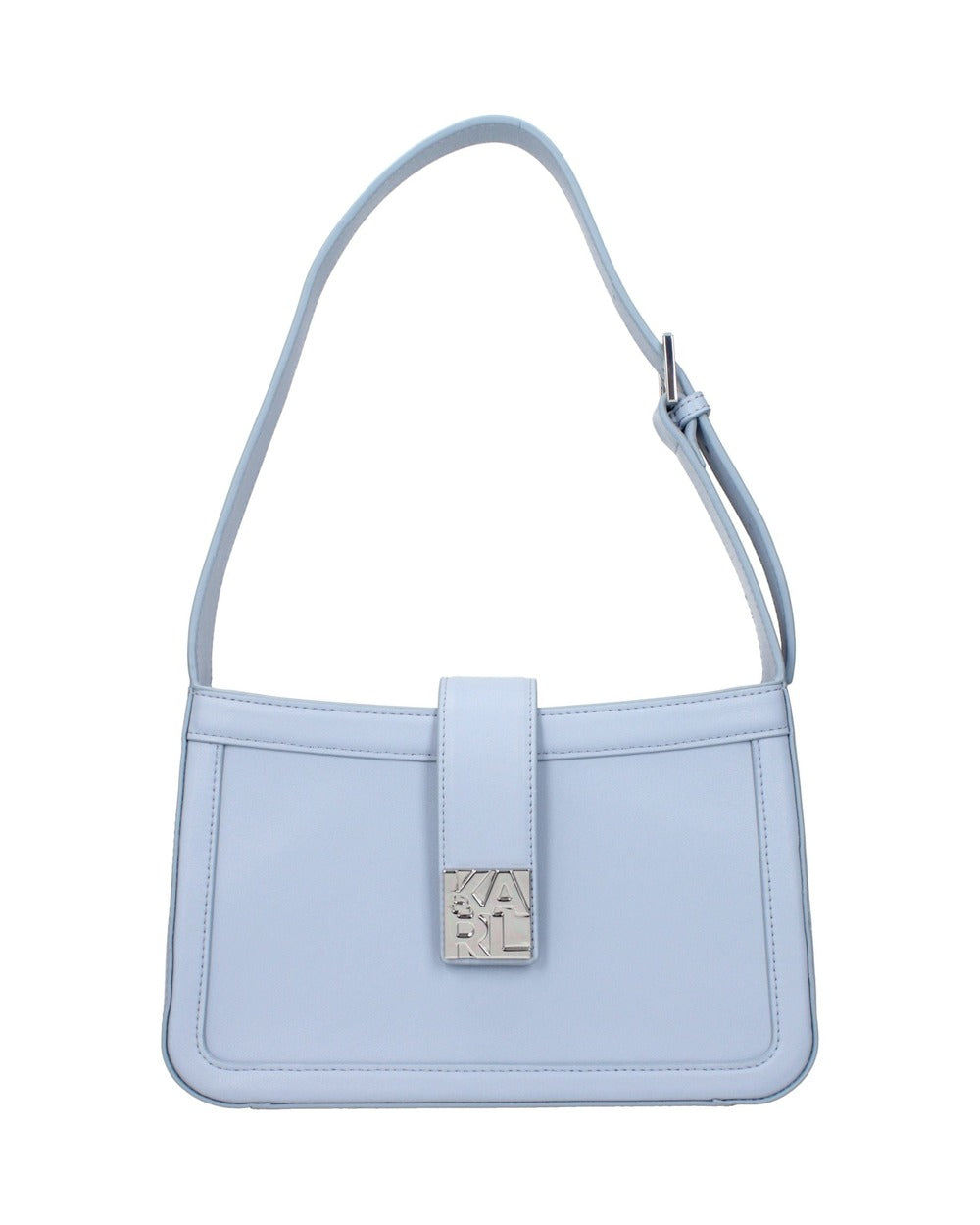 Karl Lagerfeld Light Blue Leather Shoulder Bag