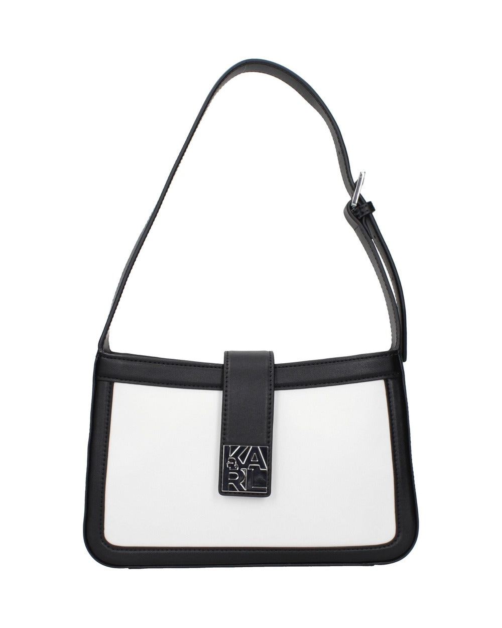 Karl Lagerfeld White Leather Shoulder Bag