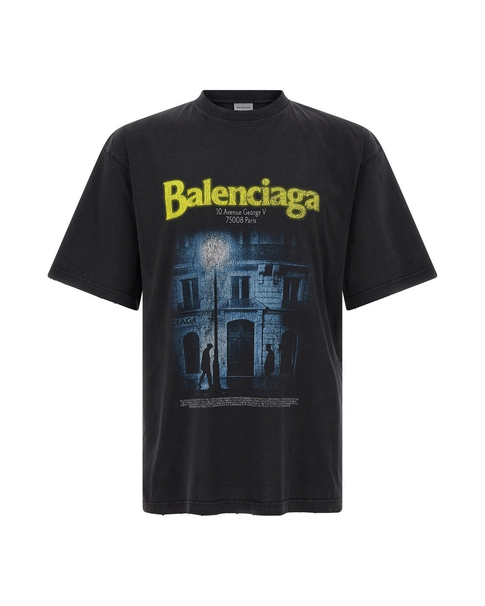 Balenciaga Black Cotton T-Shirt