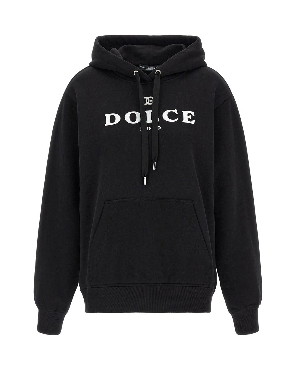 Dolce & Gabbana Black Cotton Hoodie