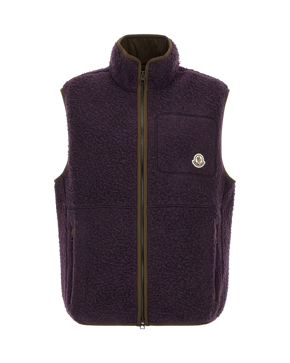 Moncler Purple Polyester Sleeveless Jacket