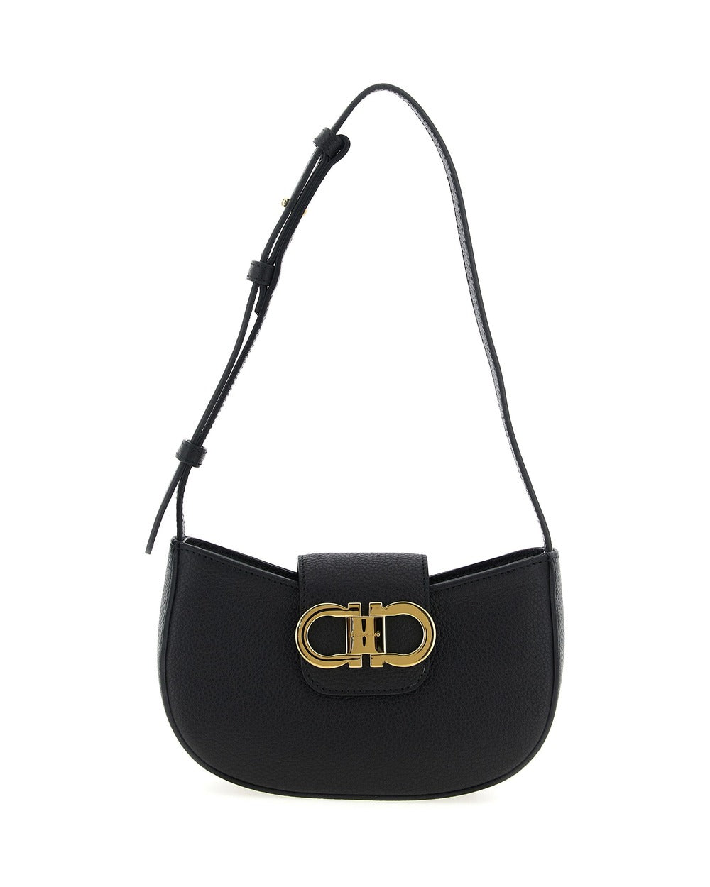 Ferragamo Black Calfskin Shoulder Bag