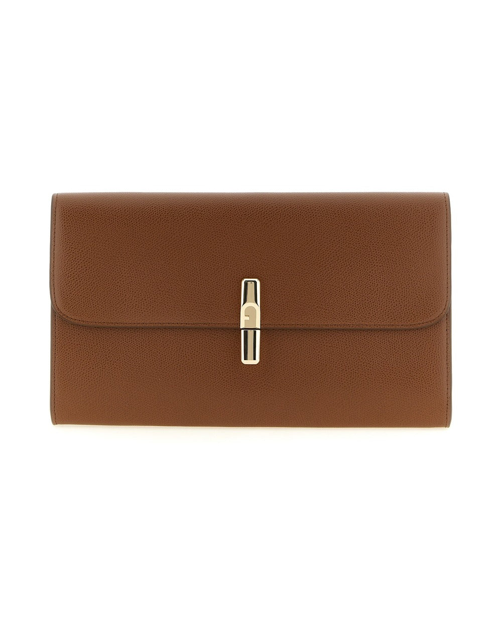 Furla Brown Calfskin Clutch Bag