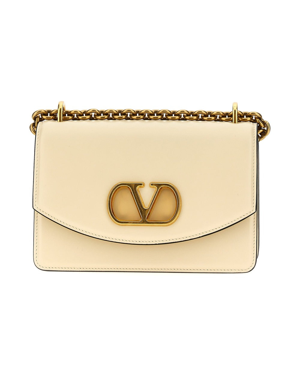 Valentino Garavani White Calfskin Shoulder Bag