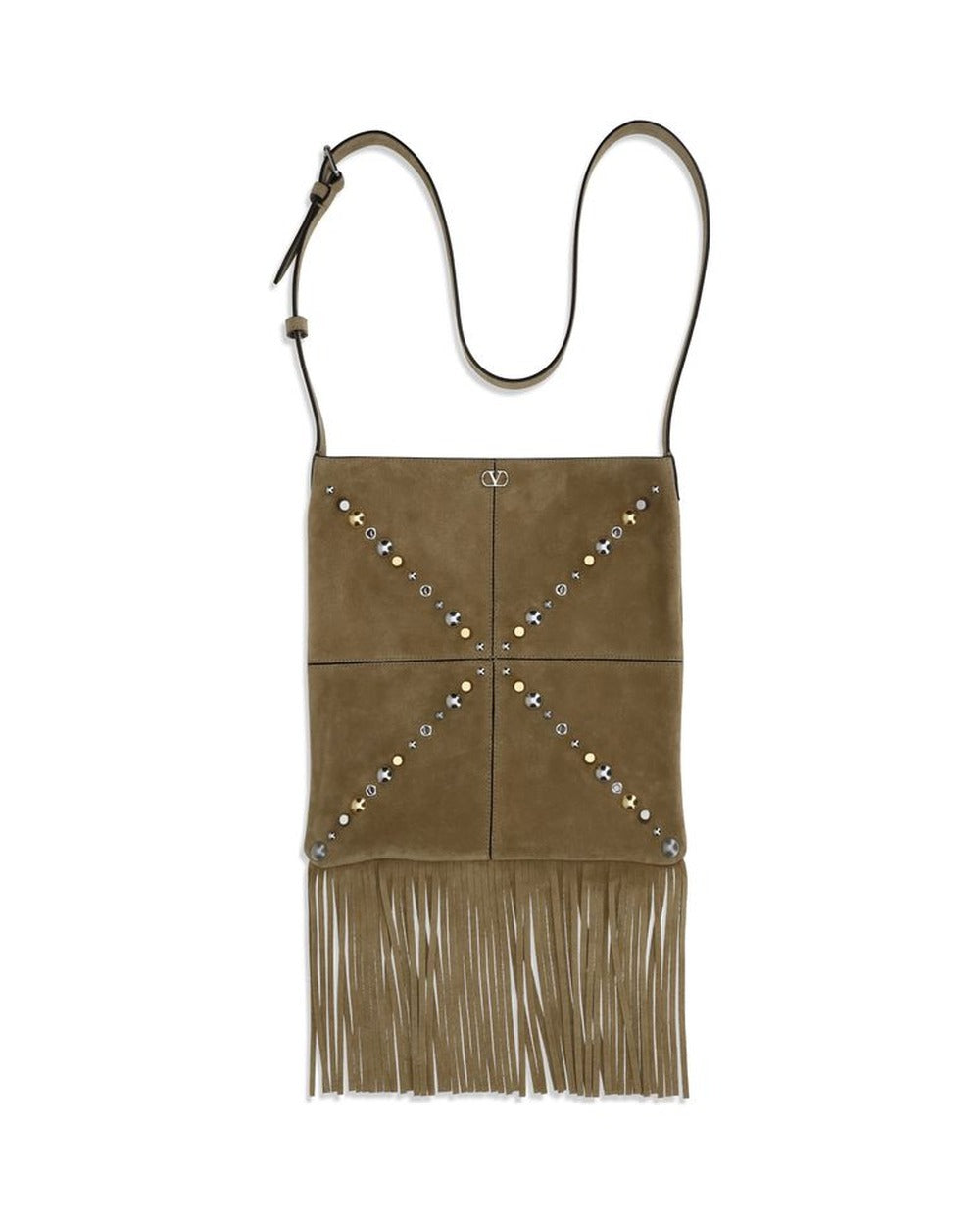 Valentino Garavani Beige Calf Leather Bos Taurus Shoulder Bag