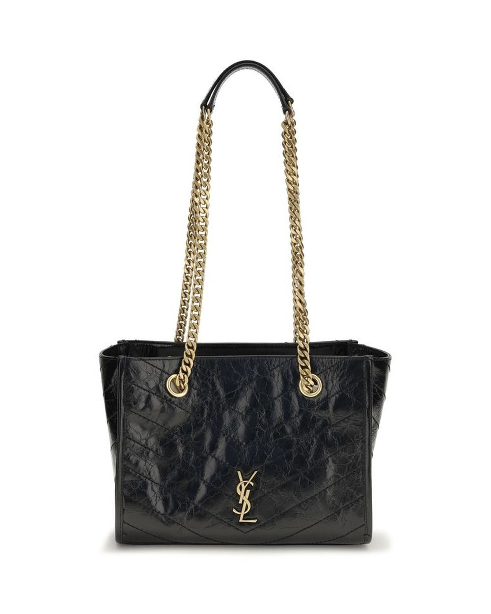 Saint Laurent Black Calf Leather Bos Taurus Shoulder Bag